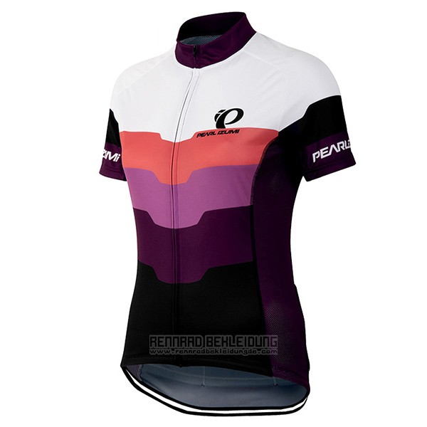 2016 Fahrradbekleidung Frau Pearl Izumi Shwarz und Volett Trikot Kurzarm und Tragerhose